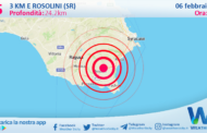 Scossa di terremoto magnitudo 2.5 nei pressi di Rosolini (SR)