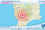 Scossa di terremoto magnitudo 3.6 nei pressi di Serrastretta (CZ)