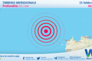 Scossa di terremoto magnitudo 3.7 nel Tirreno Meridionale (MARE)