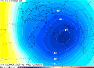 Sicilia: aria artica in arrivo tra giovedì e venerdì! Ancora piogge, temporali e nevicate sui rilievi