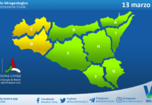 Meteo Sicilia: bollettino di allerta meteo per domani, venerdì 13 marzo 2026