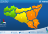 Meteo Sicilia: bollettino di allerta meteo per domani, lunedì 16 marzo 2026