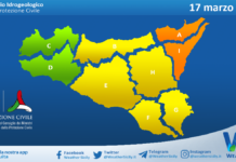 Meteo Sicilia: bollettino di allerta meteo per domani, martedì 17 marzo 2026