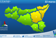 Meteo Sicilia: bollettino di allerta meteo per domani, domenica 22 marzo 2026