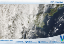 Meteo Sicilia: immagine satellitare Nasa di lunedì 02 marzo 2026