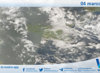 Meteo Sicilia: immagine satellitare Nasa di mercoledì 04 marzo 2026