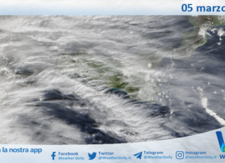 Meteo Sicilia: immagine satellitare Nasa di giovedì 05 marzo 2026