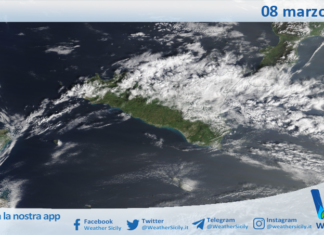 Meteo Sicilia: immagine satellitare Nasa di domenica 08 marzo 2026