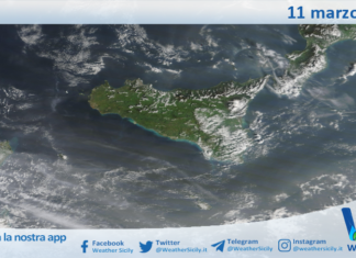 Meteo Sicilia: immagine satellitare Nasa di mercoledì 11 marzo 2026