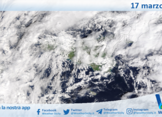 Meteo Sicilia: immagine satellitare Nasa di martedì 17 marzo 2026