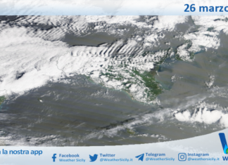 Meteo Sicilia: immagine satellitare Nasa di giovedì 26 marzo 2026