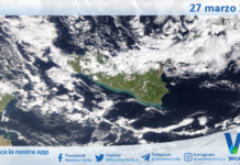 Meteo Sicilia: immagine satellitare Nasa di venerdì 27 marzo 2026