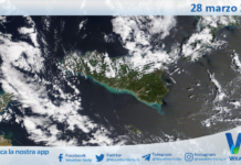 Meteo Sicilia: immagine satellitare Nasa di sabato 28 marzo 2026