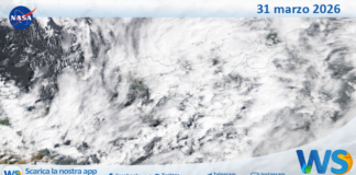 Meteo Sicilia: immagine satellitare Nasa di martedì 31 marzo 2026