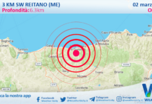 Scossa di terremoto magnitudo 2.7 nei pressi di Reitano (ME)