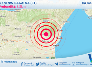 Scossa di terremoto magnitudo 4.5 nei pressi di Ragalna (CT)
