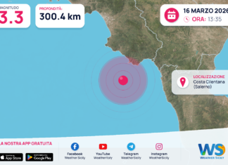Scossa di terremoto magnitudo 3.3 nei pressi di Costa Cilentana (Salerno)