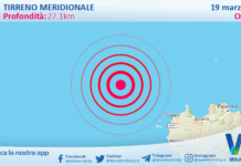 Scossa di terremoto magnitudo 3.0 nel Tirreno Meridionale (MARE)