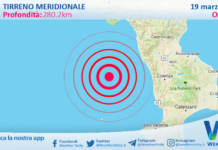 Scossa di terremoto magnitudo 2.6 nel Tirreno Meridionale (MARE)