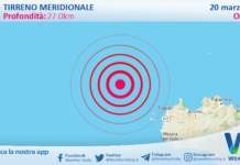 Scossa di terremoto magnitudo 3.7 nel Tirreno Meridionale (MARE)