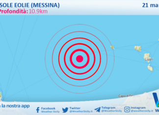 Scossa di terremoto magnitudo 4.3 nei pressi di Isole Eolie (Messina)