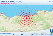 Scossa di terremoto magnitudo 2.5 nei pressi di Mistretta (ME)