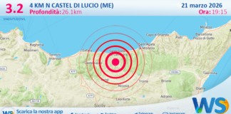 Scossa di terremoto magnitudo 3.2 nei pressi di Castel di Lucio (ME)