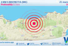 Scossa di terremoto magnitudo 2.5 nei pressi di Mistretta (ME)