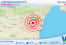 Scossa di terremoto magnitudo 4.4 nei pressi di Ragalna (CT)