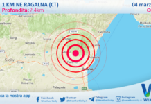 Scossa di terremoto magnitudo 2.7 nei pressi di Ragalna (CT)