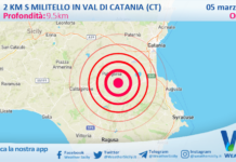 Scossa di terremoto magnitudo 3.0 nei pressi di Militello in Val di Catania (CT)