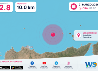 Scossa di terremoto magnitudo 2.8 nei pressi di Isole Eolie (Messina)