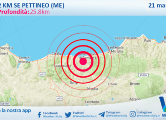 Scossa di terremoto magnitudo 4.2 nei pressi di Pettineo (ME)