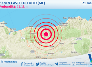 Scossa di terremoto magnitudo 3.3 nei pressi di Castel di Lucio (ME)