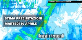 Sicilia: martedì in arrivo piogge e temporali anche intensi su alcune zone, con temperature in calo