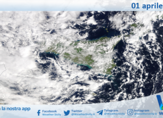 Meteo Sicilia: immagine satellitare Nasa di mercoledì 01 aprile 2026