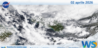 Meteo Sicilia: immagine satellitare Nasa di giovedì 02 aprile 2026