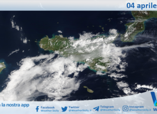 Meteo Sicilia: immagine satellitare Nasa di sabato 04 aprile 2026