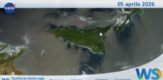Meteo Sicilia: immagine satellitare Nasa di domenica 05 aprile 2026
