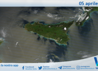 Meteo Sicilia: immagine satellitare Nasa di domenica 05 aprile 2026
