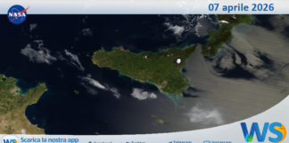 Meteo Sicilia: immagine satellitare Nasa di martedì 07 aprile 2026