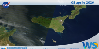 Meteo Sicilia: immagine satellitare Nasa di mercoledì 08 aprile 2026