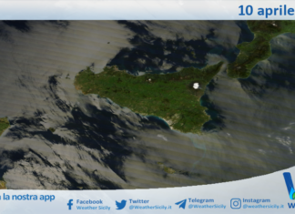Meteo Sicilia: immagine satellitare Nasa di venerdì 10 aprile 2026