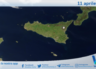 Meteo Sicilia: immagine satellitare Nasa di sabato 11 aprile 2026