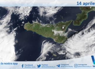 Meteo Sicilia: immagine satellitare Nasa di martedì 14 aprile 2026