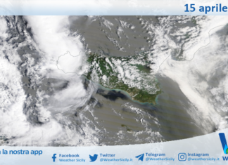 Meteo Sicilia: immagine satellitare Nasa di mercoledì 15 aprile 2026