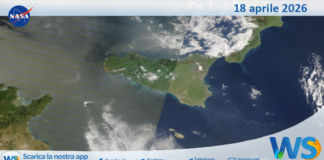 Meteo Sicilia: immagine satellitare Nasa di sabato 18 aprile 2026