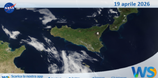Meteo Sicilia: immagine satellitare Nasa di domenica 19 aprile 2026