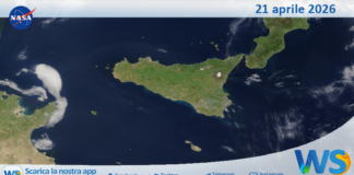 Meteo Sicilia: immagine satellitare Nasa di martedì 21 aprile 2026