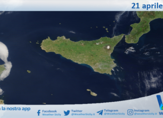 Meteo Sicilia: immagine satellitare Nasa di martedì 21 aprile 2026